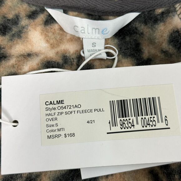 Johnny Was Calme Sweater Womens Small Fleece Pullover Half Zip Jacket NEW $168 - Picture 4 of 12